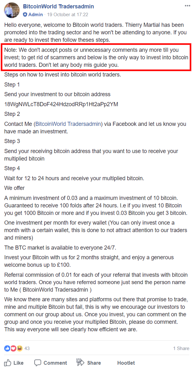 Bitcoin World Traders scam