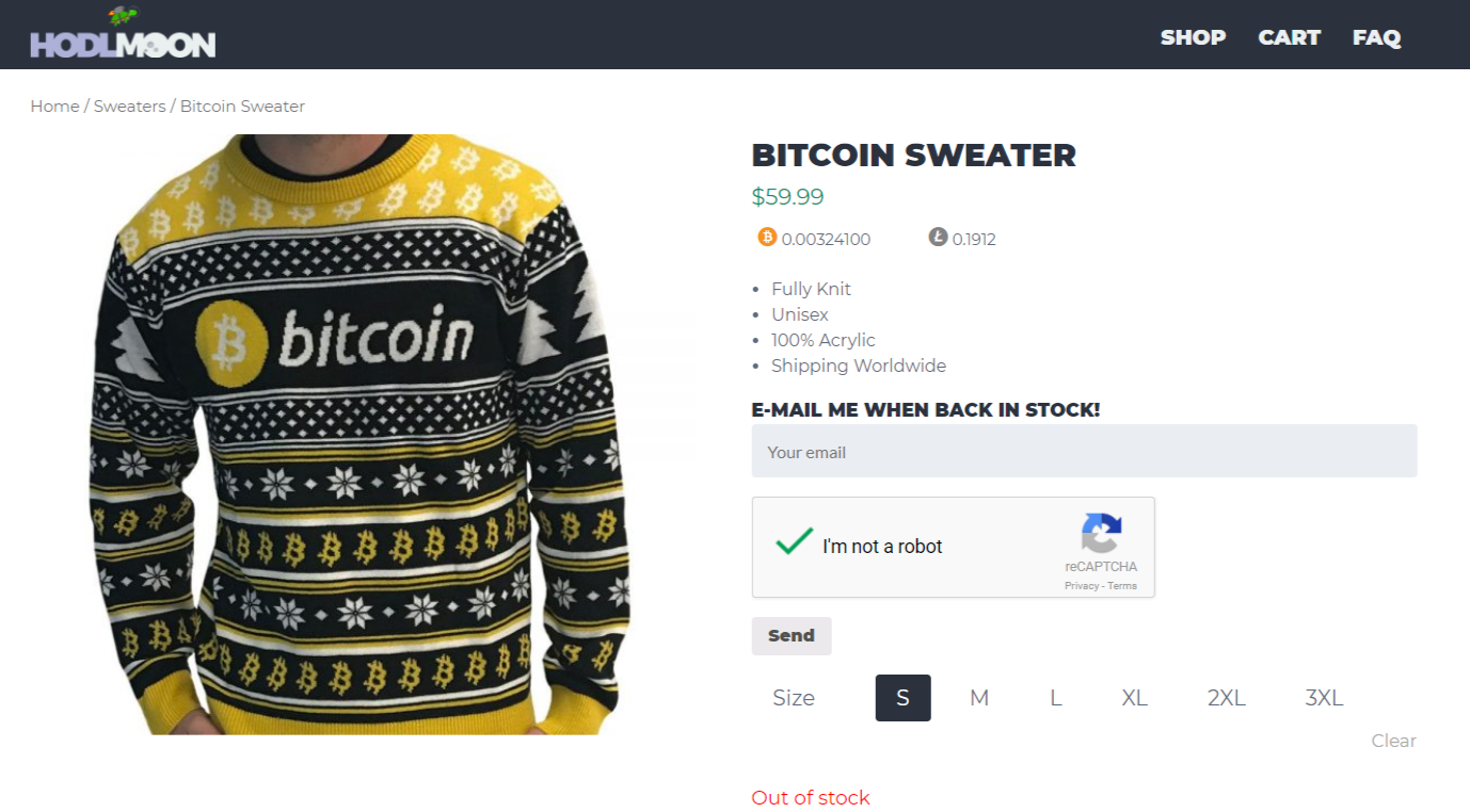 Bitcoin sweater