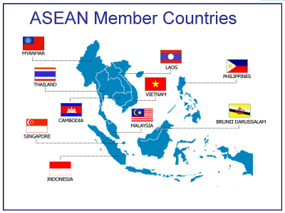 ASEAN member countries map