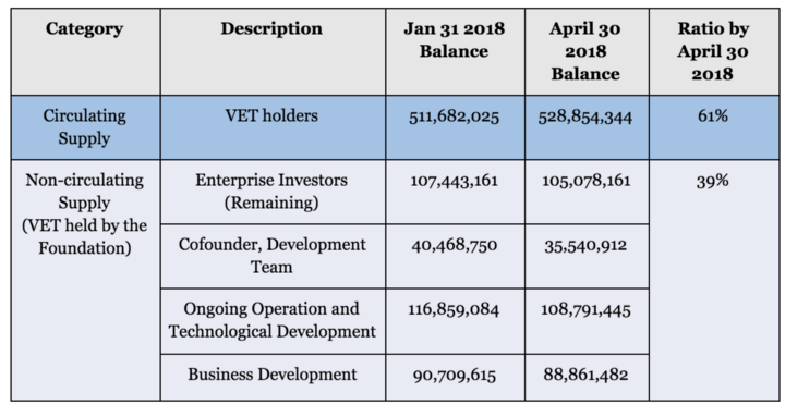 VeChain Development Expenditure